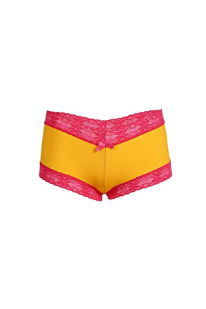 Giyim Kadın Pamuklu 2li Boxer Sarı