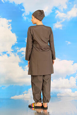 Giyim Kadın Tam Tesettür Füme Mayo