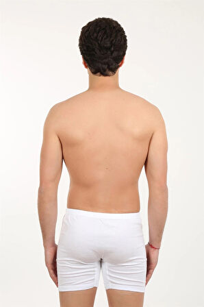 Giyim Erkek Paçalı Penye Boxer Beyaz