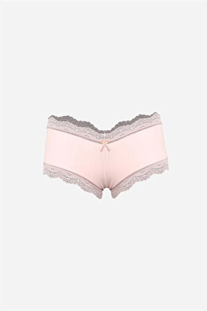 Giyim Kadın Pamuklu 2li Boxer Pudra