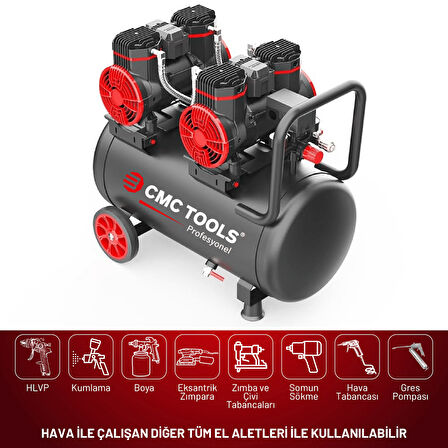 CMC CMC-0913 50 Litre Sessiz Yağsız Hava Kompresörü 4 Hp