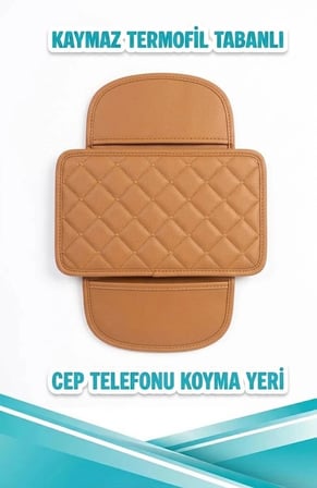 CHERY TİGGO 8 PRO MAX Uyumlu Cepli Deri Kolçak Minderi Koruyucu Örtü Taba Deri Taba Dikiş