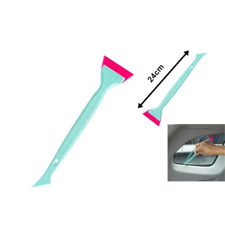 Cam Filmi Çekme Aparatı Silikon Uçlu Kalem Ragle 24 cm Turkuaz Pembe
