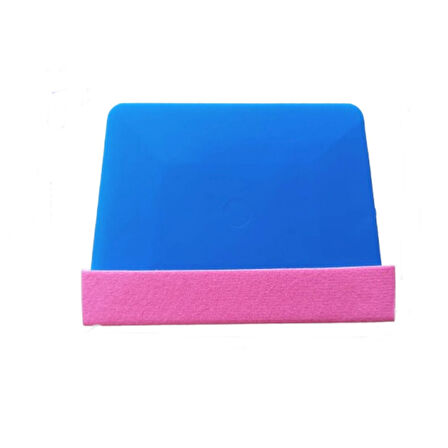 Kare Keçeli Ragle PPF/TPH Cam Filmi Çekme Uygulama Aparatı 10.5x8cm Mavi