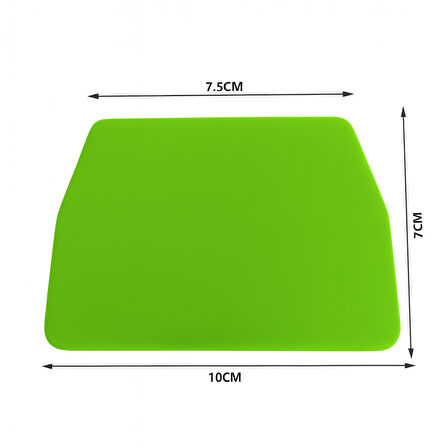 Kare Ragle PPF/TPH Cam Filmi Çekme Uygulama Aparatı Teflonlu 10x7cm Yeşil