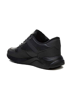 Luttoon 4039-24 Deri Anatomik Hafıza Taban Erkek Sneaker Siyah Füme