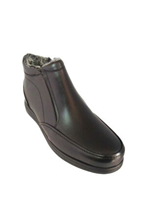Yolcu 601-24 Hakiki Deri Kürklü Lastik Fermuarlı Erkek Bot