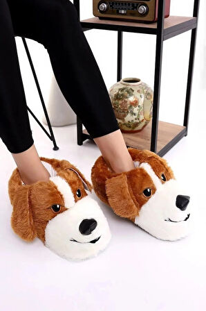 Çiçek 160-24 Termal Köpek Figürlü Panduf 36-40