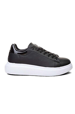 Best Of 150-25 Deri Comfortable Erkek Sneaker Siyah Beyaz