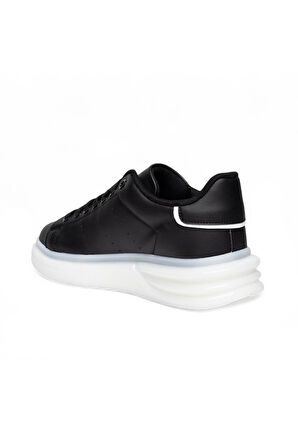 Best Of 628-25 Deri Anatomik Erkek Sneaker Siyah Beyaz