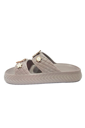 Apella E800-17-25 Yeni Örgülü Taşli Kadın Terlik