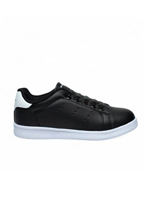 Best Of 041-25 Deri Anatomik Erkek Sneaker Siyah Beyaz 45-47