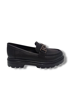 Fancy 801-25 Deri Loafer Tokalı Kadın Ayakkabı