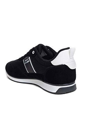 Jagulep Bugatti Deri Anorak Anatomik Erkek Sneaker Siyah Beyaz