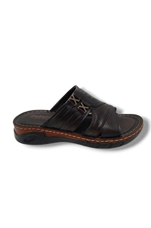 Polero 733028-25 Deri Anatomik Soft Erkek Terlik