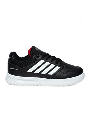 Best Of 074-25 Deri Slash Anatomik Erkek Sneaker Siyah Beyaz