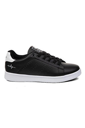 Best Of 041-25 Deri Anatomik Erkek Sneaker Siyah Beyaz
