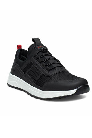 G-Class 6016-25 Deri Slip-On Anatomik Erkek Sneaker Siyah Beyaz