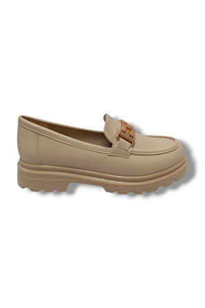Fancy 801-25 Deri Loafer Tokalı Kadın Ayakkabı