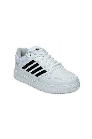 Best Of 074-25 Deri Slash Anatomik Erkek Sneaker Beyaz Siyah