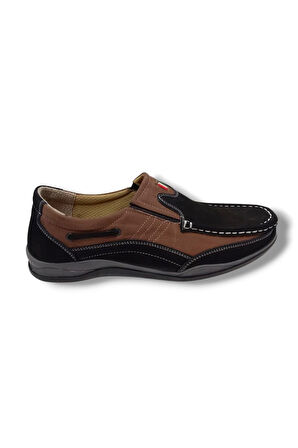 Master 1702-25 Hakiki Nubuk Deri Anatomik Casual Erkek Ayakkabı Kahve Vizon