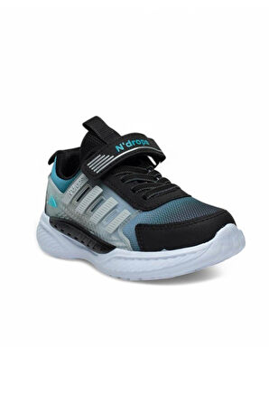 Ndrops 023-25 Anorak Anatomik Çocuk Sneaker Siyah Turkuaz 31-35