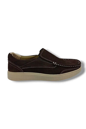 Master 1713-25 Hakiki Nubuk Deri Casual Erkek Ayakkabı Kahve Buz