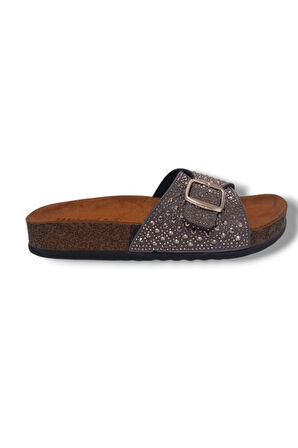 Witta 55404-25 Anatomik Tek Bant Taşlı Kadın Terlik