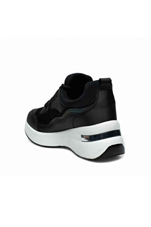 Flet 327-25 Deri Anorak Anatomik Kadın Sneaker Siyah Beyaz