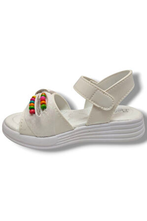 Butiqe 1809-25 Boncuk Taşli Anatomik Kız Çocuk Sandalet 21-25