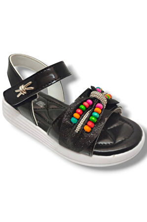 Butiqe 1809-25 Boncuk Taşli Anatomik Kız Çocuk Sandalet 31-35