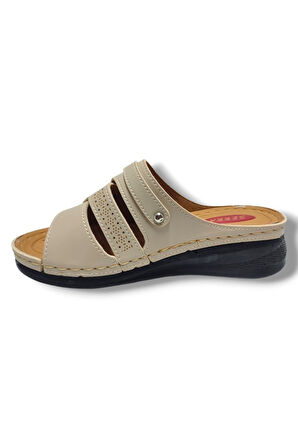 Serra 638-25 Anatomik Masaj Taban Fashion V Tokalı Kadın Terlik