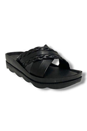 Voga 1714-25 Anatomik Çapraz Örgü Bant Kadın Terlik