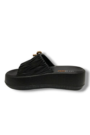 Akınal E462.Z.0001 Eva Anatomik İnci Taşlı Kurdele Kadın terlik