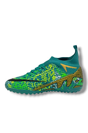 Laliga 600-25 Çoraplı Halı Saha Krampon Yeşil Sarı Siyah