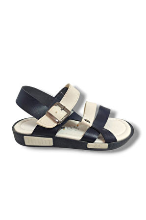 Şiringenç 1501-20 Anatomik Çirt Bant Erkek Çocuk Sandalet Lacivert Beyaz