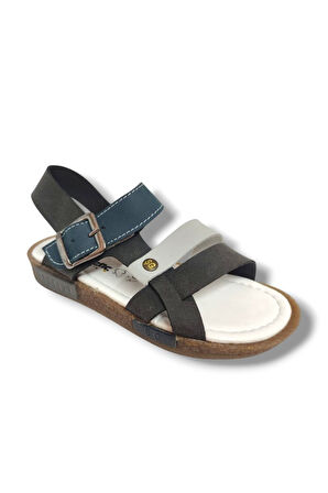 Şiringenç 1510-20 Anatomik Çirt Bant Erkek Çocuk Sandalet Lacivert Füme