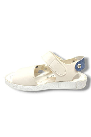 Şiringenç 1542-20 Anatomik Çirt Bant Yıldız Erkek Çocuk Sandalet Beyaz Mavi 26-30