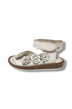 Şiringenç 1613-20 Anatomik 4 Çiçekli Tek Cırtlı Kız Çocuk Sandalet 21-25