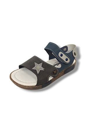 Şiringenç 1622-20 Anatomik Cırt Bant Erkek Çocuk Sandalet Lacivert Füme 26-30