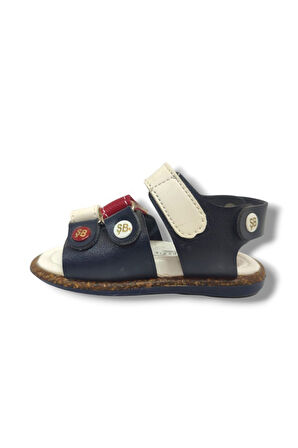 Şiringenç 1623-20 Anatomik 3 Cırt Bant Erkek Çocuk Sandalet Lacivert Beyaz 18-20