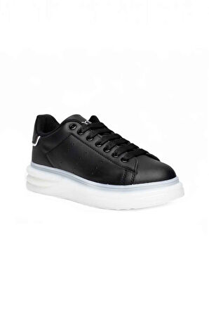 Best Of 628-25 Deri Anatomik Sneaker Siyah Beyaz 36-40