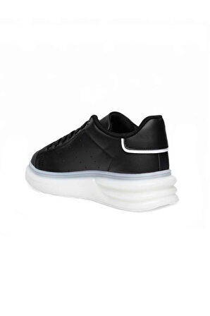 Best Of 628-25 Deri Anatomik Sneaker Siyah Beyaz 36-40