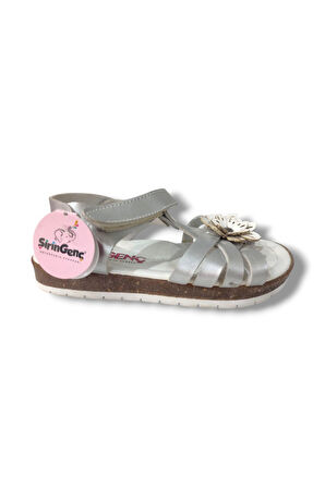 Şiringenç 1702-20 Çapraz Desen Çiçekli Kız Çocuk Sandalet 26-30