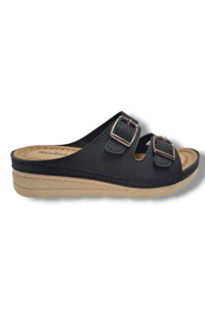 Avox 765-25 Çift Tokalı Comfort Kadın Terlik