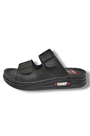 Pera 05-25 Anatomik Çift Bant Tokalı Erkek Terlik