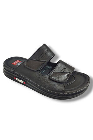 Pera 04-25 Anatomik Çift Bant Cırtlıı Erkek Terlik