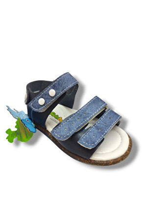 Şiringenç 1720-20 Anatomik 3 Cırt Bant Erkek Çocuk Sandalet Lacivert Mavi 21-25