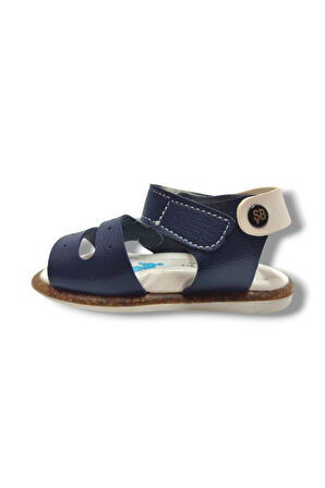 Şirinbebe 1724-20 Anatomik Dikiş Cırtlı Erkek Çocuk Sandalet Lacivert Mavi 18-20