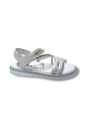 Arzen Bebe 221-25 Anatomik Taşlı Cırtlı Kız Çocuk Sandalet 31-36